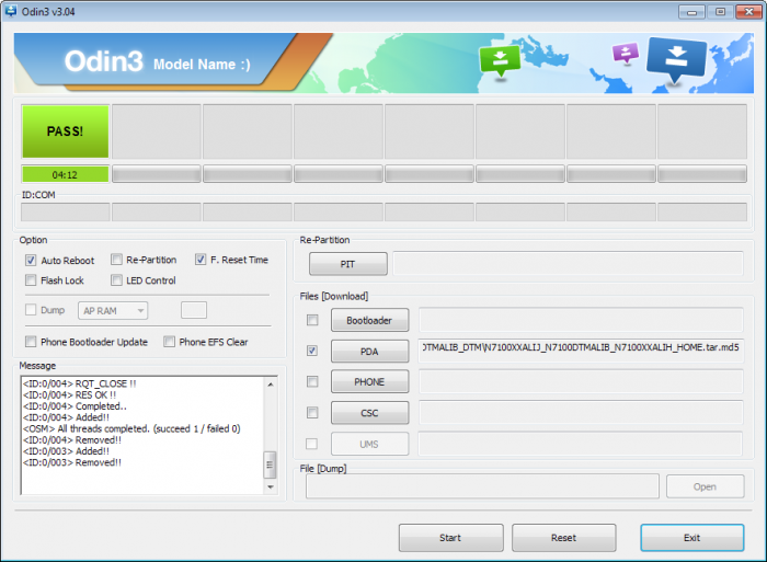 Update Firmware dengan Odin3 Samsung Galaxy Note II N7100