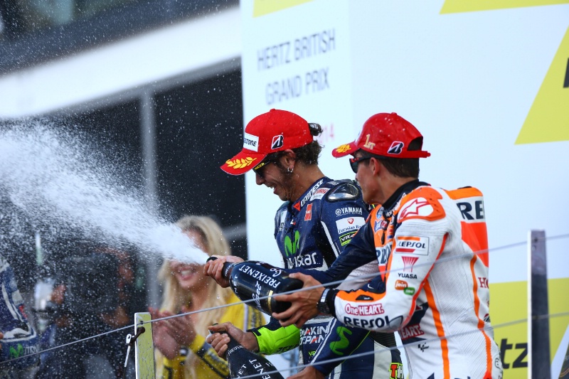 Rossi dan Marc Selebrasi Silverstone MotoGP 2014