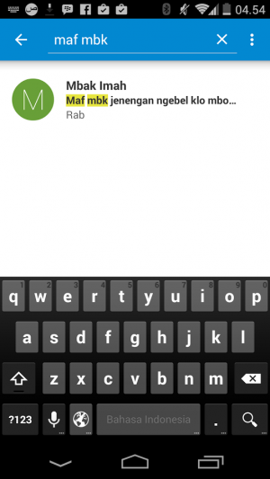 Inilah Hasil Pencarian di Messenger dari Google Android 5 Lolipop
