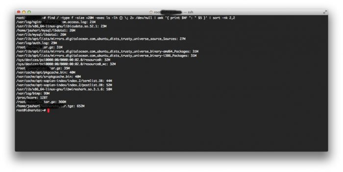 Mencari File Ukuran besar di Ubuntu Linux
