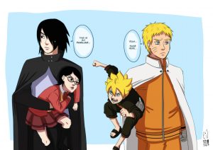 Sasuke dan Sarada Boruto dan Naruto