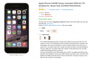 Salah Satu Contoh Apple iPhone 6 Refurbished