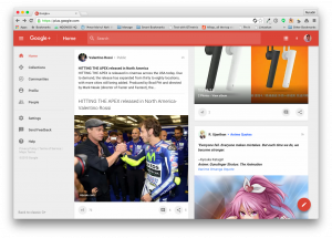 UI baru Google+ begitu Material Design