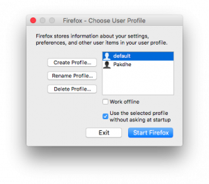 Multiple Firefox Profile on Mac OS X