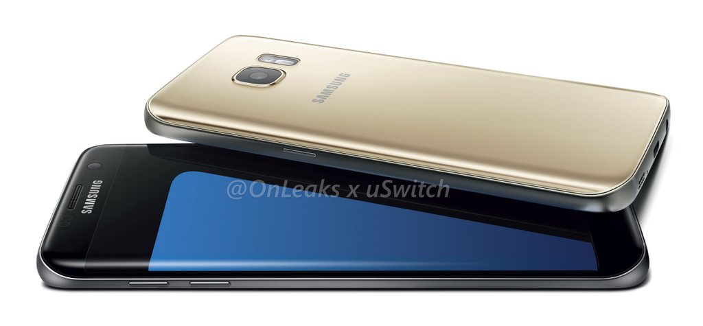 Samsung Galaxy S7 Gold and Black