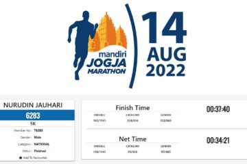 Sukses Finish Mandiri Jogja Marathon 2022 Kategori 5K