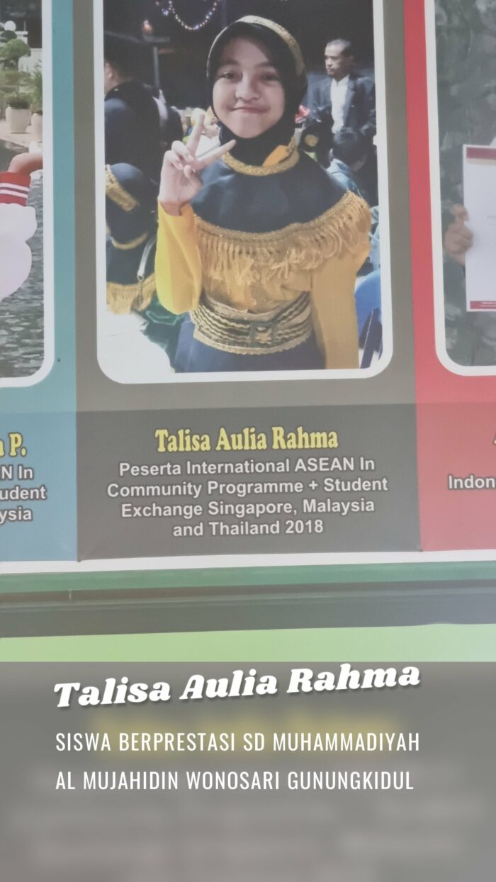 Talisa Aulia Rahma Siswa Berprestasi SD Muhammadiyah Al Mujahidin Wonosari Gunungkidul