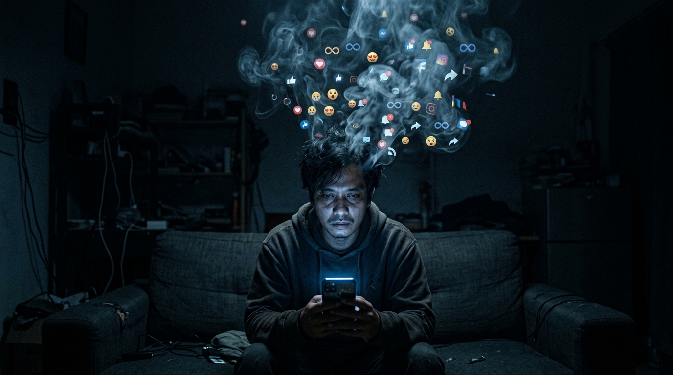 "Brain Rot": Penjelasan Medis Mengapa Otak Kita Menjadi Tumpul Akibat Media Sosial 1 Dopamin Overload dan Bahaya Brain Rot - Nurudin Jauhari