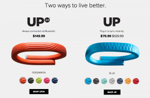 Di pilih dan di pilah Jawbone UP dan Jawbone UP24