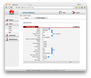 Atur Setting WLAN Huawei HG532e Modem Speedy Telkom
