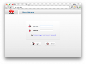 Halaman Login Huawei HG533e