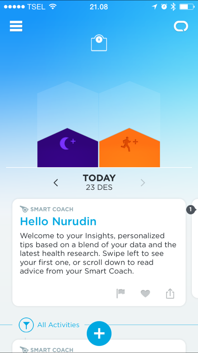 Saya dan Jawbone UP24 2 Mulai dari NOL Jawbone UP24