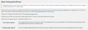 Setting Beta Tester WordPress Plugin