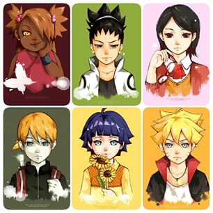 Para Generasi Baru Konoha termasuk Sarada dan Boruto