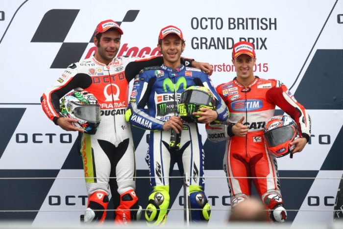 Valentino Rossi Juara #BritishGP 2015 1 Danilo Petrucci Valentino Rossi dan Andrea Dovizioso