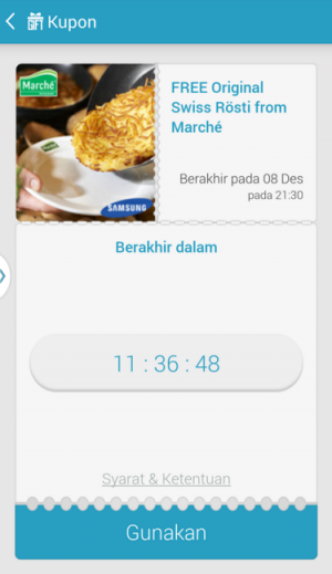 Sistem Kupon di Samsung Galaxy Gift