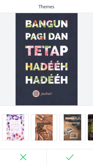 Memilih custom template adobe spark post