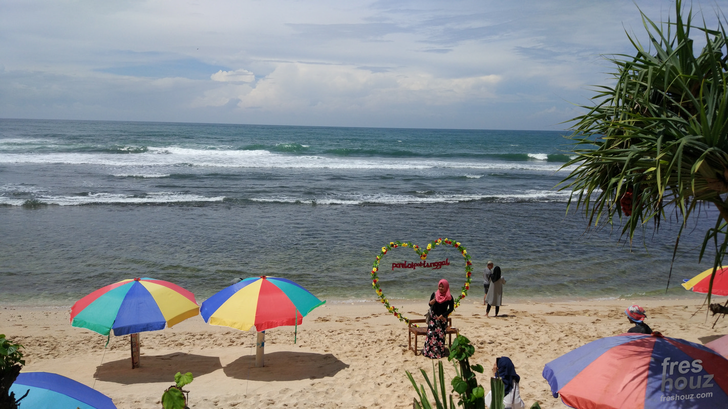 Konsep Sederhana Bisnis Payung di Pantai (Pok Tunggal)