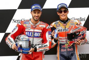 Andrea Dovizioso dan Marc Marquez di Austria GP 2017